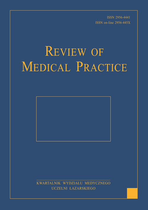 Okładaka czasopisma w kolorze granatowym